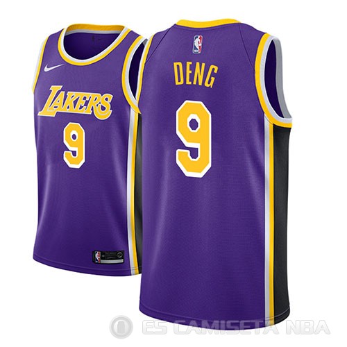 Camiseta Luol Deng #9 Los Angeles Lakers Statement 2018-19 Violeta - Haga un click en la imagen para cerrar